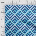 thumbnail image 2 of oneOone Velvet Blue Fabric Geometric Craft Projects Decor Fabric Printed By The Yard 58 Inch Wide, 2 of 4