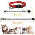 thumbnail image 2 of YISITIAN Cat Collar with Bell - Plaid Pattern, Adjustable & Breakaway Design (8-12 Inches) - Cute Pet Collar for Kittens (Suitable for Male & Female Cats) - Perfect Pet Gift & Accessory (Red, 1 Pack), 2 of 6