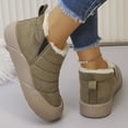 thumbnail image 4 of XIMIN Bottes d'Hiver pour Femmes Bottines de Neige Bottines Chaudes Doublées en Peluche à Enfiler Marche Randonnée Chaussures en Coton Espadrilles à Plateforme Extérieur Antidérapantes Botte Courte en Molleton, 4 of 6