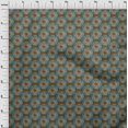 thumbnail image 4 of oneOone Tissu Popeline de Coton Brun Rouille Mandala Asiatique Tissu Imprimé au Mètre 56 Pouces de Large, 4 of 4