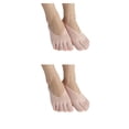 thumbnail image 2 of stanreset Polyester Low-Cut Liners Socks Women Adore Feet Happy All Day Long General Size Toe Socks Pink 2Set, 2 of 6
