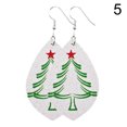 thumbnail image 2 of Christmas Faux Leather Earrings Santa Xmas Tree Snowman Earrings Dangle Earrings, 2 of 10