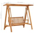 thumbnail image 2 of vidaXL Swing Bench 66.9" Solid Teak Wood, 2 of 6