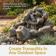 thumbnail image 2 of Sunnydaze 18"H Electric Resin Rocky Ravine Waterfall Outdoor Water Fountain, 2 of 10