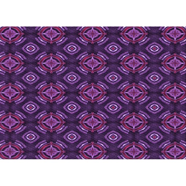 Ahgly Company Machine Washable Indoor Rectangle Transitional Dark Orchid Purple Area Rugs, 3' x 5'