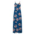 thumbnail image 4 of Pompotops Robes d'Été pour Femmes Décontractées Boho Imprimées à Bretelles Anneau Plage Longue Robe Maxi avec Poches, 4 of 5