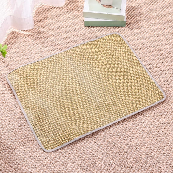 Dog Mats for Sleeping Dog Summer Mat Cat Cooler Summer Pet Ice Mat Cooler Dog Mat Q4 Sleeping Mat Kennel Floor Mat Scratch and Wear Resistant Rattan Coolerdog Mats for Floors