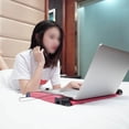 thumbnail image 4 of Computer Table, Foldable Lap Table, Table, Modern Style Lap Table For Bed Chair  Black,Rose Red, 4 of 8