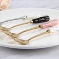 thumbnail image 4 of Agiferg Stainless Steel Coffee Stirring Spoon With Ceramic Handle Golden Flower Spoon, 4 of 6