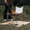 thumbnail image 3 of Disassemble Garden Backyard Heating Mesh Stainless Steel Outdoor Camping Campfire Fire Rack Foldable Mesh Fire Pit BBQ Tools Hot Fire Mat 45x45cm, 3 of 6