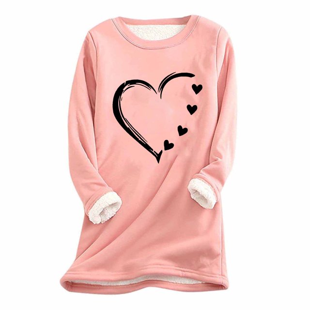 Birdeem Womens Large Loose Raglan Top Thickened and Velvet Lamb Wool Warm Underlay