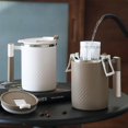 thumbnail image 2 of Travel Coffee Mug with Lid and Infuser, Stainless Steel Tea Strainer Thermos, 450ml Cup for Coffee and Tea, 2 of 5