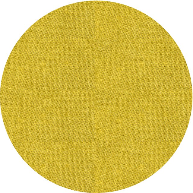 Ahgly Company Tapis d'Intérieur Ronds Transitionnels Jaunes Lavables à la Machine, 3 Pieds Rond