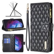 Samsung Leather Case Card Holder for Samsung Galaxy S22 Ultra wallet Case Cover - Black
