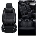 thumbnail image 2 of Maidao Car Seat Cover Full Set for Lexus for RX/Harrier 1999-Present 5 Seats Faux Leather Waterproof Compatible Airbag Fit For Split Back Seat Cushion with Pillow and Headrest Black and White, 2 of 7