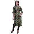 thumbnail image 1 of Bimba Viscose Santoon Kurta Summer Tunic Printed Straight KurtisForWomen, 1 of 5