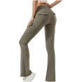thumbnail image 1 of Timegard Legging pour Femmes Taille Haute Extensible Pantalon Cargo à Pattes d'Éléphant Automne Pantalon de Course Extérieur, 1 of 4