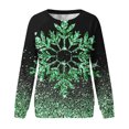 thumbnail image 4 of Pisexur Chandail en Molleton de Noël pour Femmes Sans Capuche Imprimé Graphique Vacances Col Rond Chandail en Molleton Ample Surdimensionné Automne Mode Décontracté Chandail-Over Manches Longues pour Femmes, 4 of 4