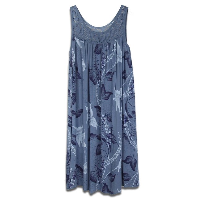 Bellella Robe Débardeur Femme Dentelle Patchwork Col Rond Robe d'Été Plissée Couture Couleur Gris 3TG
