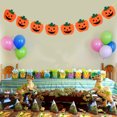 thumbnail image 3 of 1 Pc Halloween Decoration Pumpkin Banner Felt Cloth Decorative Banner (Orange), 3 of 7