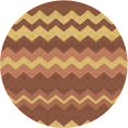 thumbnail image 1 of Ahgly Company Machine Washable Indoor Round Transitional Orange Area Rugs, 3' Round, 1 of 7