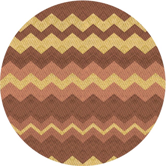 Ahgly Company Machine Washable Indoor Round Transitional Orange Area Rugs, 3' Round