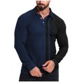 thumbnail image 1 of WEAIXIMIUNG Christmas Men 2025 Spring/summer Relaxed Sports Large Size Color Matching Lapel Shirt, 1 of 9