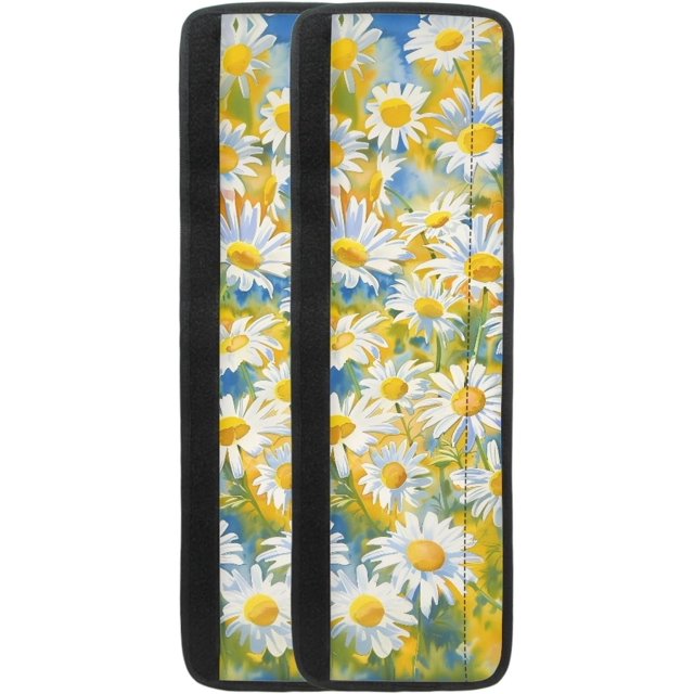 NETILGEN Housses de Poignées de Porte de Réfrigérateur à Marguerites, Ensemble de 2 Pcs, Protège-Décor Lavable pour Poignées d'Appareils de Cuisine pour Réfrigérateur, Lave-Vaisselle, Micro-Ondes, Décoration de Cuisine pour Femmes