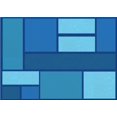 thumbnail image 1 of Ahgly Company Machine Washable Indoor Rectangle Transitional Blue Area Rugs, 7' x 10', 1 of 7