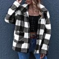 thumbnail image 2 of CEHVOM Veste pour Femme Veste Unie Bouton Poche Col Rabattu Coupe Ajustée Chaude Veste Mi-Longue et Longue Liquidation, 2 of 7