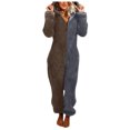 thumbnail image 4 of Combinaison pour Femmes Combinaison pour Femmes à Manches Longues à Capuche Pyjama Décontracté d'Hiver Chaud Combinaison de Nuit Combinaisons pour Femmes Décontractées en Liquidation, 4 of 8