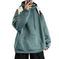 thumbnail image 3 of LUXUR Hommes Sweat à Capuche Manches Longues Casual Hiver Vert XL, 3 of 3