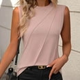 thumbnail image 2 of Timegard Camisoles Formelles pour Femmes Col Ras du Cou Superposées Sans Manches T-Shirts Tunique de Bureau Décontractée Blouse, 2 of 5