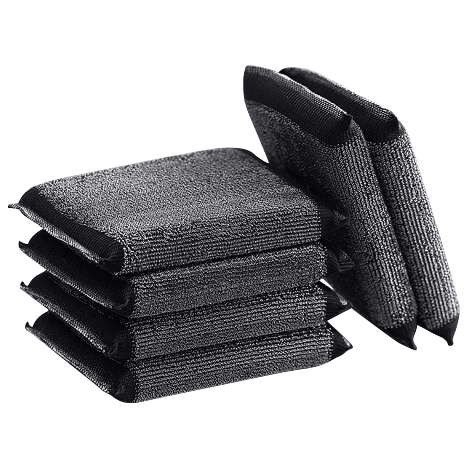 TopLLC Tools,Herramientas Black Stainless Steel Wire Dishwashing Sponge Cloth Multi-purpose Brush Pot And Dish Kitchen Dishcloth Tool Dishwashing Sponge