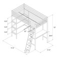 thumbnail image 4 of Lit mezzanine en métal Little Seeds Nova avec tablettes, 4 of 8