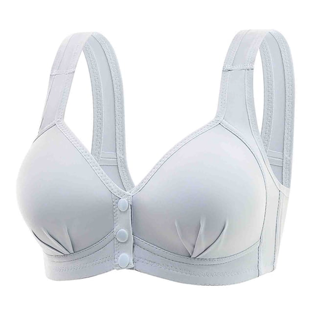 Timegard Bras for Women No Underwire Front Closure Full Coverage Support Comfy Daily Seniors Bras