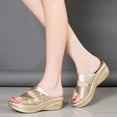 thumbnail image 4 of Dvkptbk Pantoufles pour Femmes Mode Femme Été Uni Bout Ouvert Décontracté Compensées à Plateforme Chaussures Sandales pour Dames Chaussures pour Femmes, 4 of 9