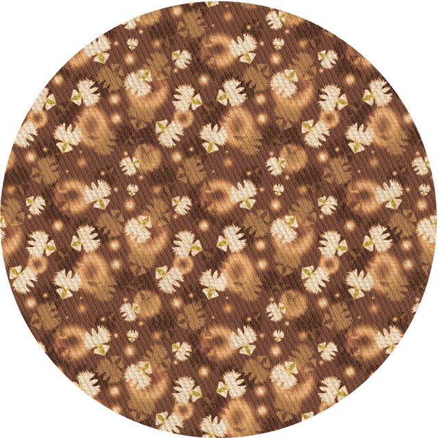 Ahgly Company Tapis d'Intérieur Ronds Transitionnels Orange Lavables à la Machine, 3 Pieds Rond