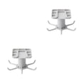 thumbnail image 3 of Maytalsory 1/2/3/5 Kitchen Hanger Self-adhesive Replacement Solid Color Punch-free 360 Degree Rotatable 6 Claw Detachable Mug Brush Rack Grey 2PCS, 3 of 6