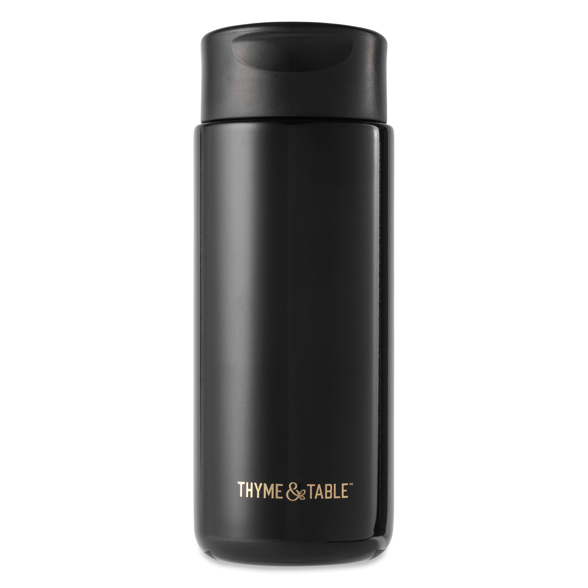 Gobelet à café isotherme à double paroi en acier inoxydable Thyme & Table, 65 cl, noir