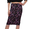 thumbnail image 4 of Moomaya Jupe en Poly Spandex Jupe Crayon Imprimée Grande Taille Tenue d'Été Vêtements, 4 of 6