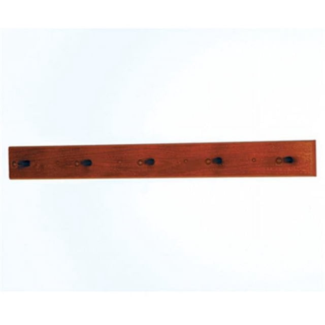 Wooden Mallet HCR-5WMH 5 Peg Coat Rack in Mahogany - Solid Oak