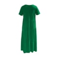 thumbnail image 5 of Robe à Manches Longues Femme Mode Estivale pour Femmes Robe Longue Ample Manches Courtes Col Rond Asymétrique à Étages Robe Longue de Plage Robe d'Été pour Femmes Robe d'Été Aguichant à Manches Longues, 5 of 5