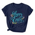 thumbnail image 2 of EGNMCR T-Shirts Imprimés de Pâques pour Femmes T-Shirts Graphiques pour Femmes T-Shirts Imprimés de Pâques Col Rond Manches Courtes T-shirt Ample T-Shirts pour Femmes, 2 of 3