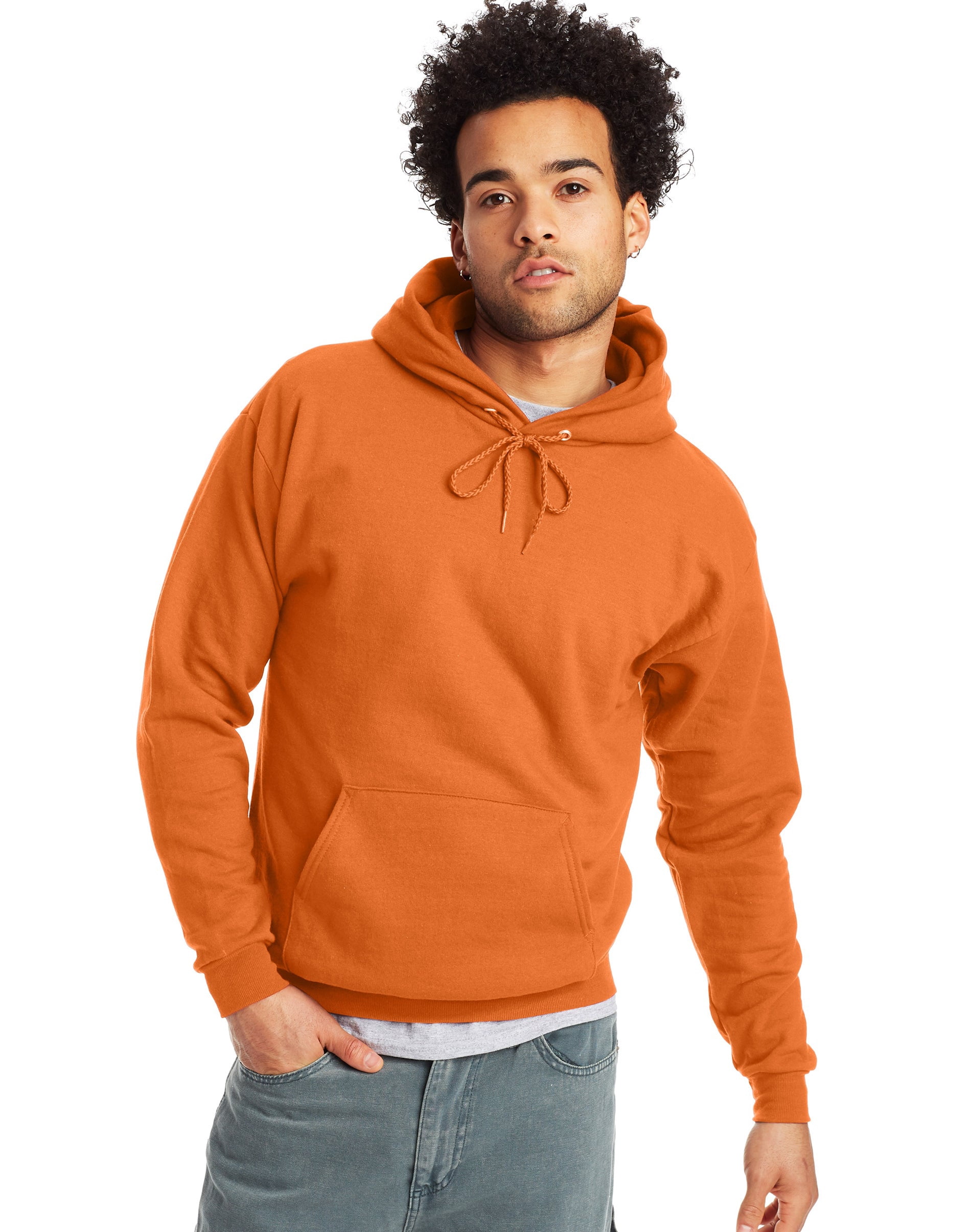 Hanes Chandail à Capuchon en Molleton EcoSmart pour Hommes, 4TG, Orange Sécurité