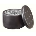 thumbnail image 1 of Convenience Concepts Designs4Comfort Round Ottoman in Espresso Faux Leather, 1 of 5