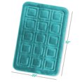 thumbnail image 2 of Clara Clark Bathroom Rugs, Velvet Memory Foam Bath Mat, Ultra Soft Non Slip and Absorbent - Waffled - Large - Teal, 2 of 6