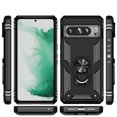 thumbnail image 2 of For Google Pixel 10 /10 Pro Case,Heavy Duty Shockproof Body Phone Cover Built in Metal Rotated Magnetic Ring Holder Kickstand,Dual Layer Military-Grade Drop protection,Black, 2 of 7