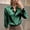 Army Green, variant on yardsong Women's Work Satin Silk Shirt - Button Down Collared Long Sleeve Elegant Blouse Blue,L