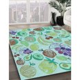thumbnail image 3 of Ahgly Company Tapis de Zone Rond Vert Transitionnel pour Intérieur Lavable à la Machine, 8 Pieds Rond, 3 of 7